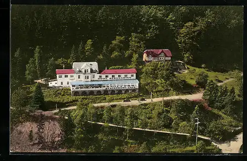 AK Biedenkopf a. Lahn, Blick auf das Hotel Berggarten vom Flugzeug aus