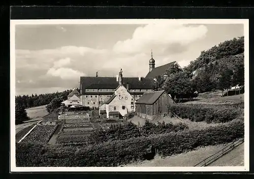 AK Bischofsheim in der Rhön, Kloster Kreuzberg, auf den Feldern