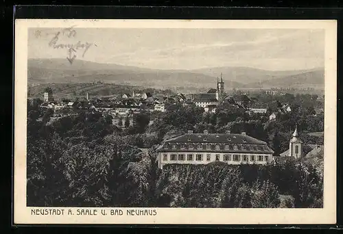 AK Neustadt an der Saale, Generalansicht mit Bad Neuhaus