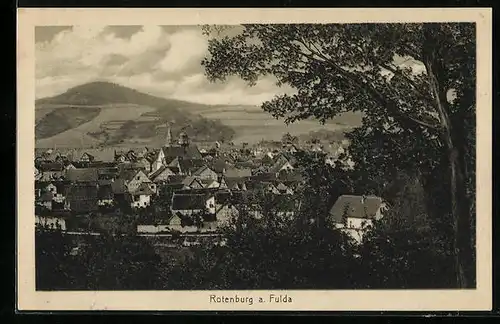 AK Rotenburg a. Fulda, Blick über die Dächer der gesamten Stadt