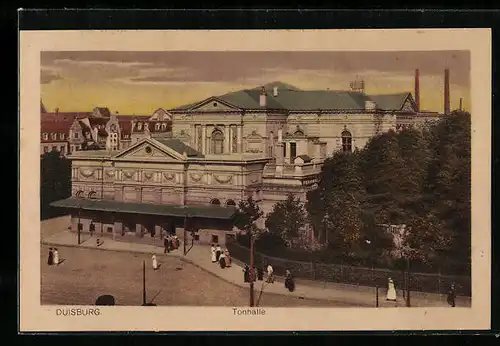 AK Duisburg, Passanten vor der Tonhalle