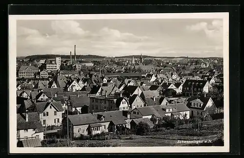 AK Schwenningen a. N., Blick über die Dächer der gesamten Stadt