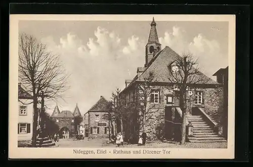 AK Nideggen i. Eifel, Rathaus am Dürener Tor