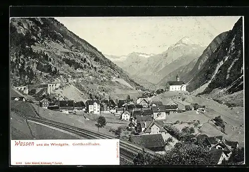 AK Wassen, Ortsansicht und die Windgälle