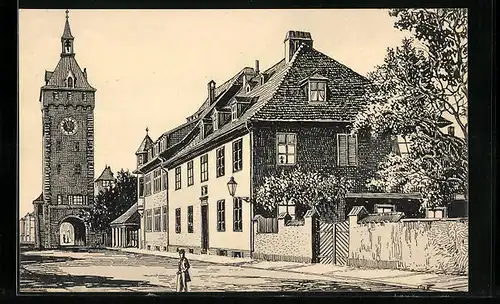 AK Basel, Blick zum St. Johann-Tor