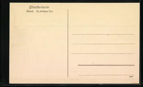 AK Basel, Blick zum St. Johann-Tor
