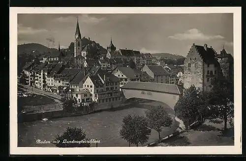 AK Baden, Landvogteischloss an der Promenade