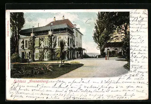 AK Arenenberg, Strassenpartie am Schloss