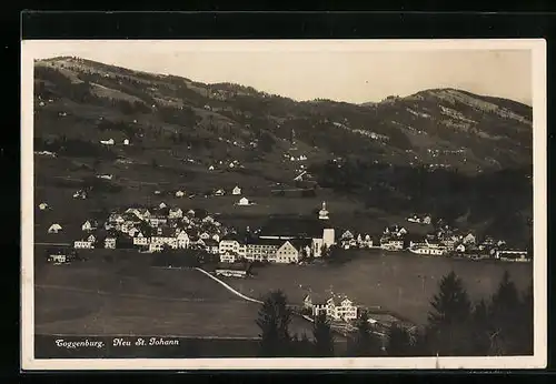 AK Neu St. Johann, Totale vom Berg aus gesehen
