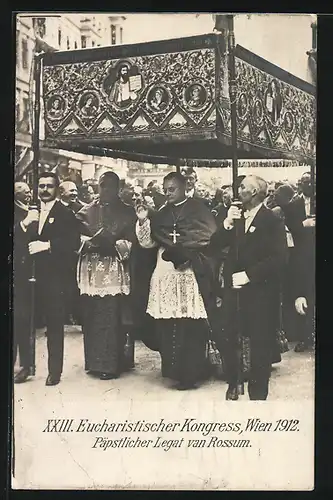 AK Wien, XXIII. Eucharistischer Kongress 1912, Päpstlicher Legat von Rossum
