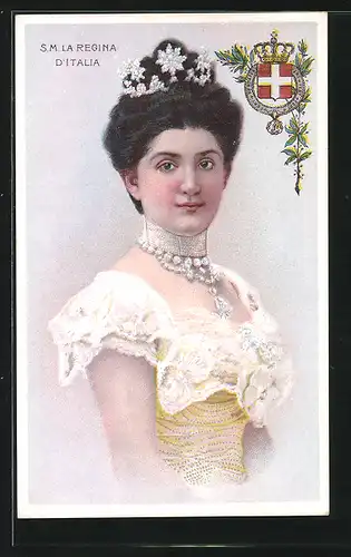 Künstler-AK S. M. La Regina d`Italia