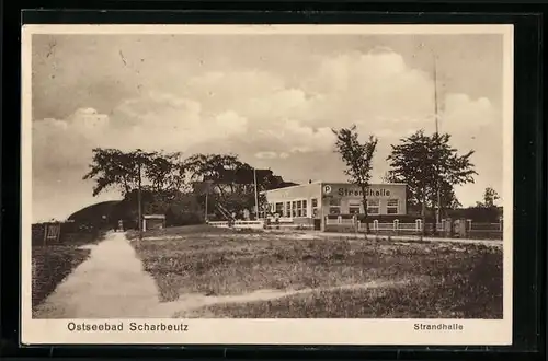 AK Scharbeutz, Das Cafe Strandhalle in dem Ostseebad