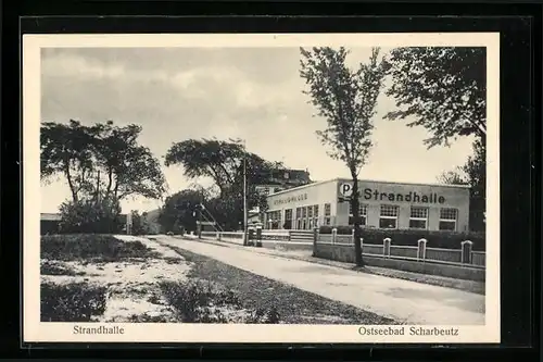 AK Scharbeutz, Das Cafe Strandhalle, Bes. Ernst Pölckow, Aussenansicht