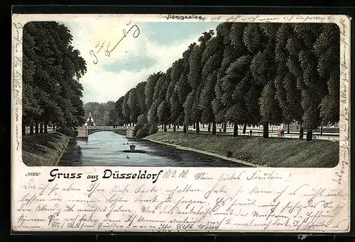 AK Düsseldorf, Wasserpartie an der Königsallee