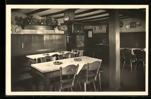 AK Lorsbach, Gaststätte z. Löwen, Bauernstube, Bes. K. Schäfer