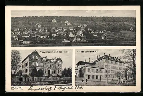AK Korntal, Panorama, Grosses Schülerheim, Progymnasium und Realschule