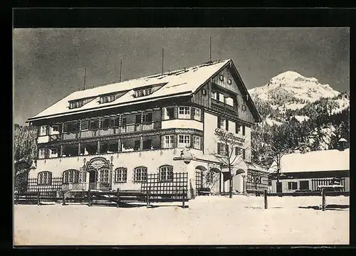 AK Bayrischzell, Hotel Alpenrose im Winter