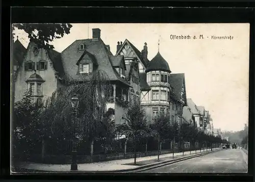 AK Offenbach a. M., Einsicht in die Körnerstrasse