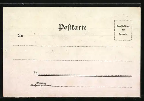 Lithographie Buxtehude, Moortor, Baugewerksschule und Wintersche Papierfabrik Altkloster