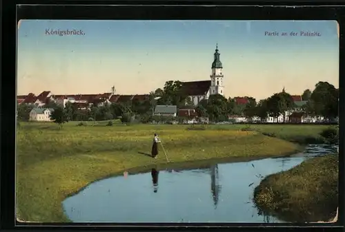 AK Königsbrück, Partie an der Pulsnitz