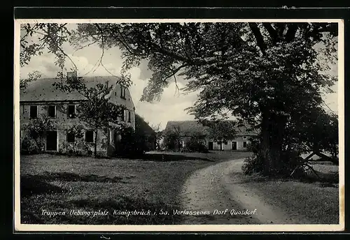 AK Königsbrück i. Sa., Truppenübungsplatz, Verlassenes Dorf Quosdorf