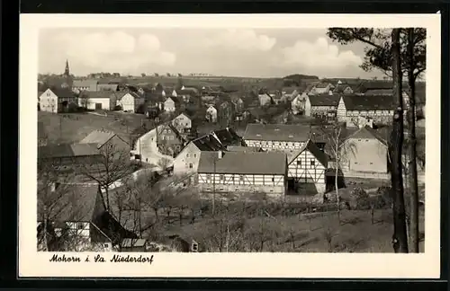 AK Mohorn i. Sa., Blick auf das Niederdorf