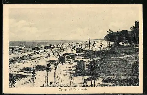 AK Scharbeutz / Ostseebad, Blick auf den Strand