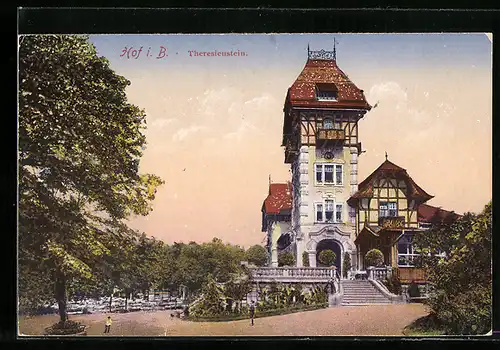 AK Hof i. B., Gasthaus Theresienstein