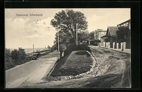 AK Scharbeutz / Ostseebad, Strandpromenade mit Wohnhäusern