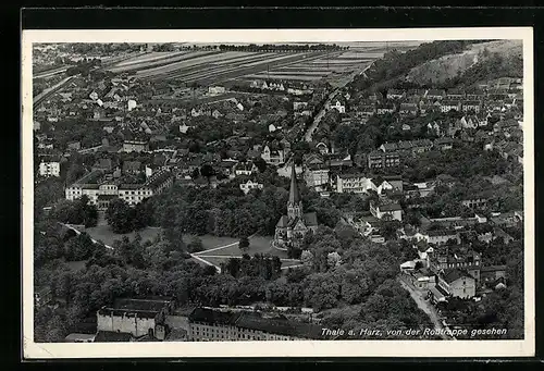 AK Thale /Harz, Blick auf den Ort von der Rosstrappe