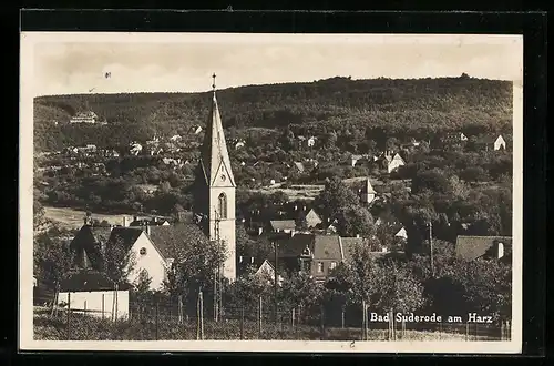 AK Bad Suderode a. H., Totale mit Kirche