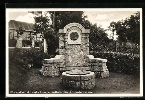 AK Friedrichsbrunn /Ostharz, Der Friedrichsbrunnen
