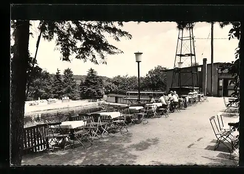 AK Gernrode /Harz, Biergarten im Otto-Bad