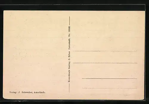 AK Amorbach, Ortsansicht vom Sommerberg