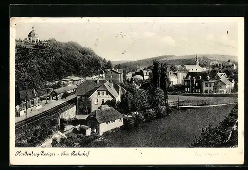 AK Hardenberg-Neviges, Teilansicht mit Bahnhof