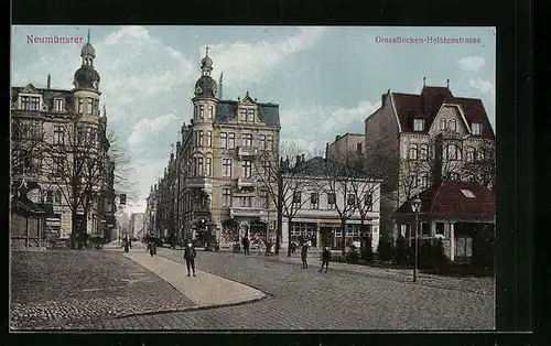 AK Neumünster-Grossflecken, Holstenstrasse