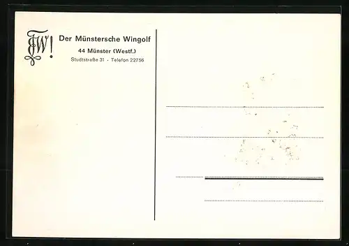 AK Studentenwappen der Münstersche Wingolf, Münster, Studtstrasse 31