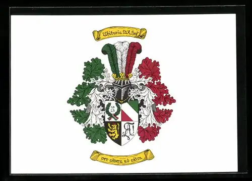 AK Studentenwappen der Abituria Hof