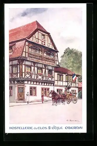 Künstler-AK Obernai, Hostellerie du Clos St. Odjile