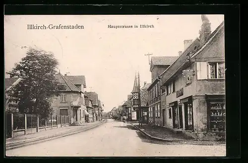 AK Illkirch-Grafenstaden, Blick in die Hauptstrasse