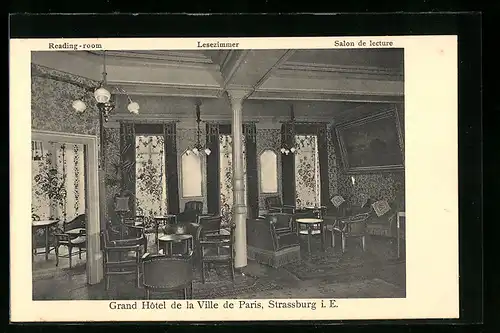 AK Strassburg, Grand Hotel de la Ville de Paris