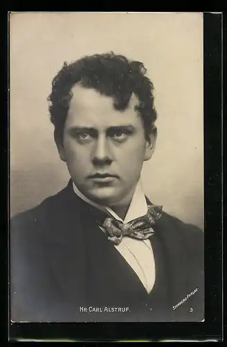 AK Schauspieler Carl Alstrup im Anzug
