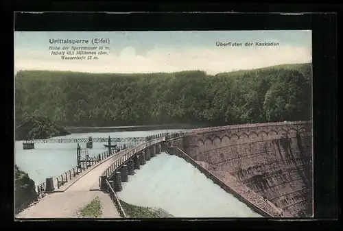 AK Gemünd /Eifel, Urfttalsperre, Überfluten der Kaskaden