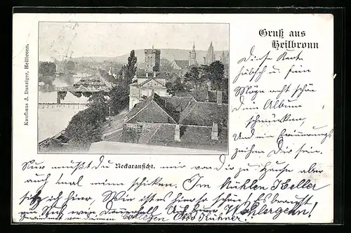 AK Heilbronn, Ortsansicht am Wasser