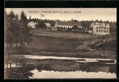 AK Gehlberg, Gasthaus Hotel Pension zur Schmücke