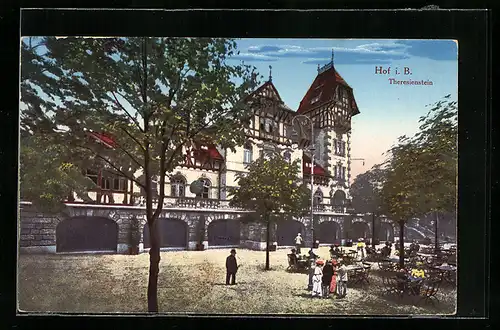 AK Hof i. B., Partie am Theresienstein