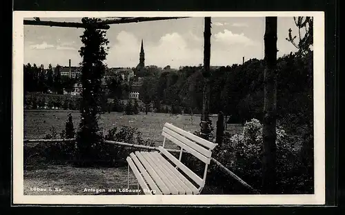 AK Löbau i. Sa., Anlagen am Löbauer Berg