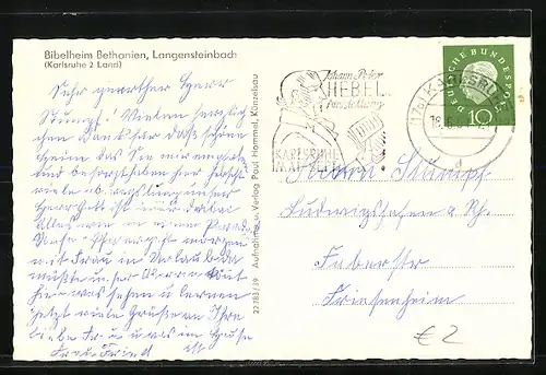 AK Langensteinbach, Bibelheim Bethanien mit Vorhof