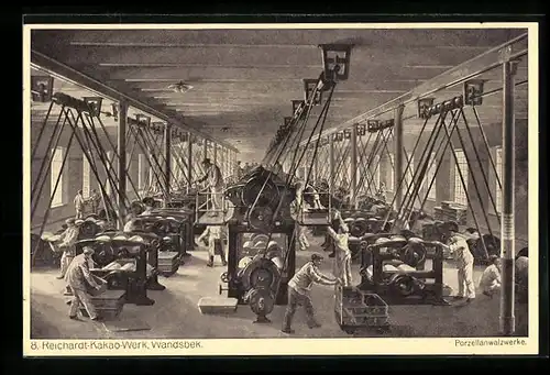 AK Wandsbek, Reichardt-Kakao-Werk, Porzellanwalzwerk
