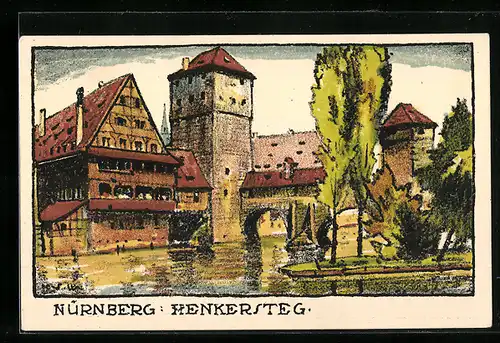 Steindruck-AK Nürnberg, Henkersteg